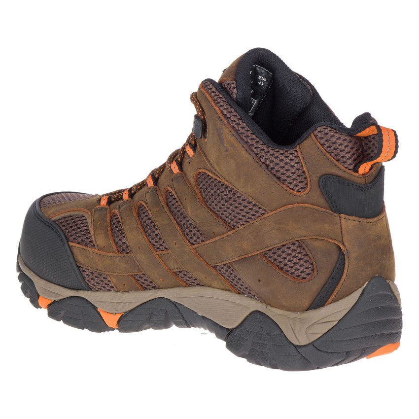 Bottes de Securite Merrell Moab Vertex Mid Waterproof Comp Toe Marron Homme | Y.T.BRLC